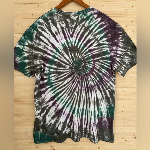 NEW Unisex GILDAN 2X Soft Style Tie Dye Green Brown Camo T-Shirt - Picture 4 of 8